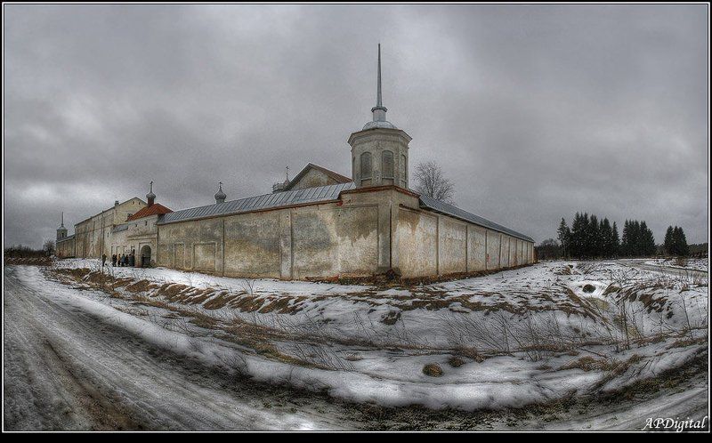 монастырь зима Монастырь зимой фото превью