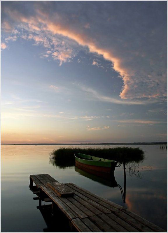 вечер, лодка, переславль, залесский, плещеево, озеро Вечерняя прогулка у озера фото превью