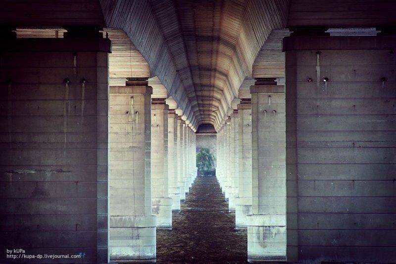 город, мост, река, днепр Под мостом №2 фото превью