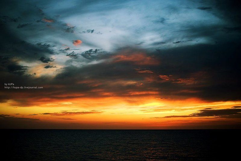 закат, море, сочи Золотой закат Сочи фото превью