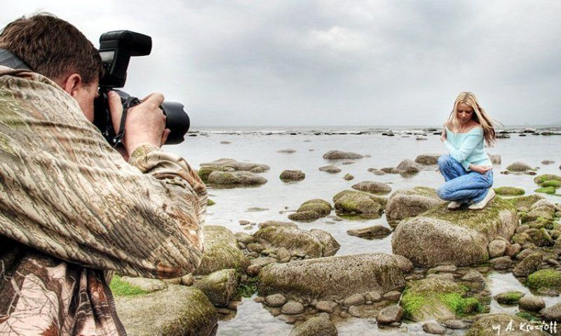 sirfisher, фотограф, море, девушка, портрет SirFisher за работой :) фото превью
