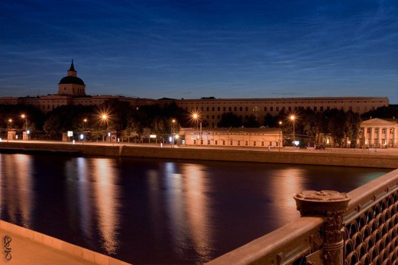 город, наступление ночи,москва-река,огни,лето,небо Остановить ночь фото превью