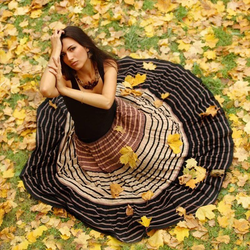 настя, девушка, осень, листья, листва, время Пол-одиннадцатого осени фото превью