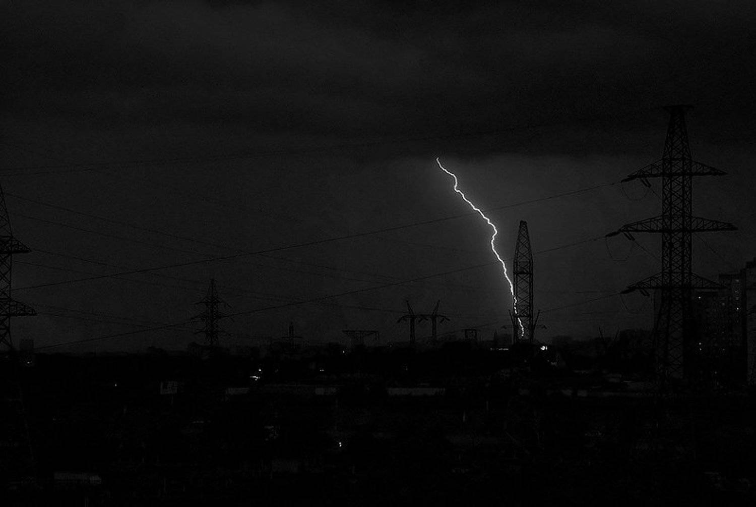 молния,гроза,город, Александр Путев