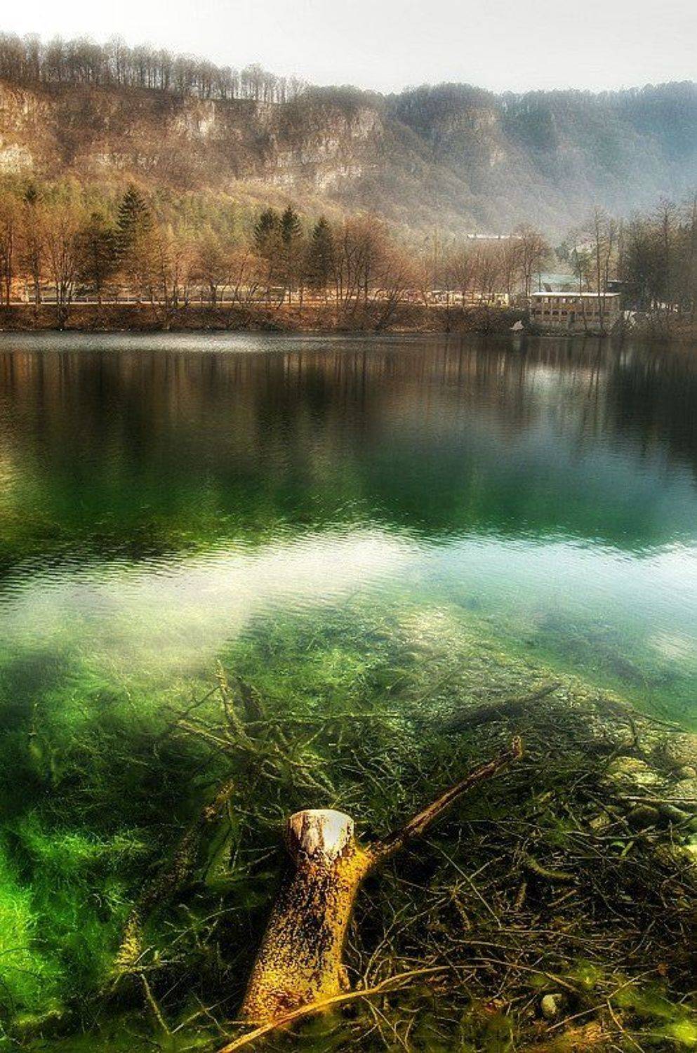 кбр, горы, голубое озеро, коряга, ущелье, хдр, hdr, Yuri Dmitrienko