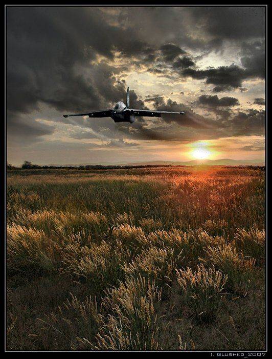 штурмовик, су-25, закат, гроза, Игорь Глушко