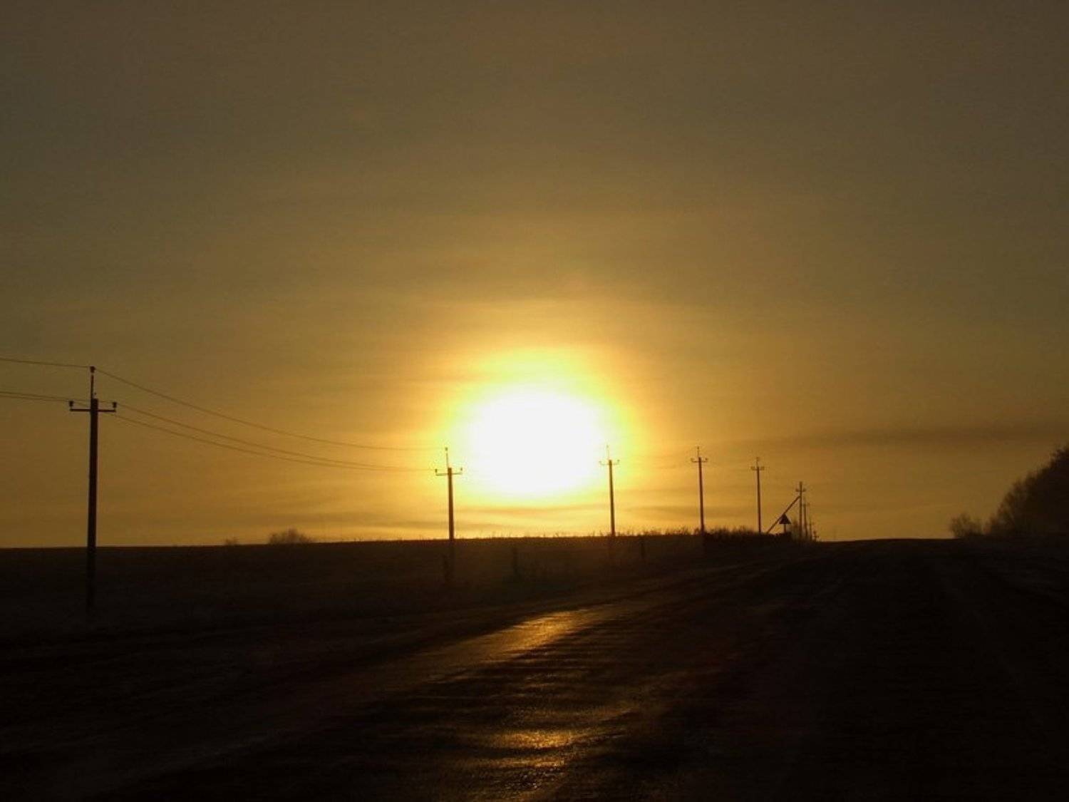 дорога, асфальт, солнце, небо, туман, Андрій Слободян (Dorian)