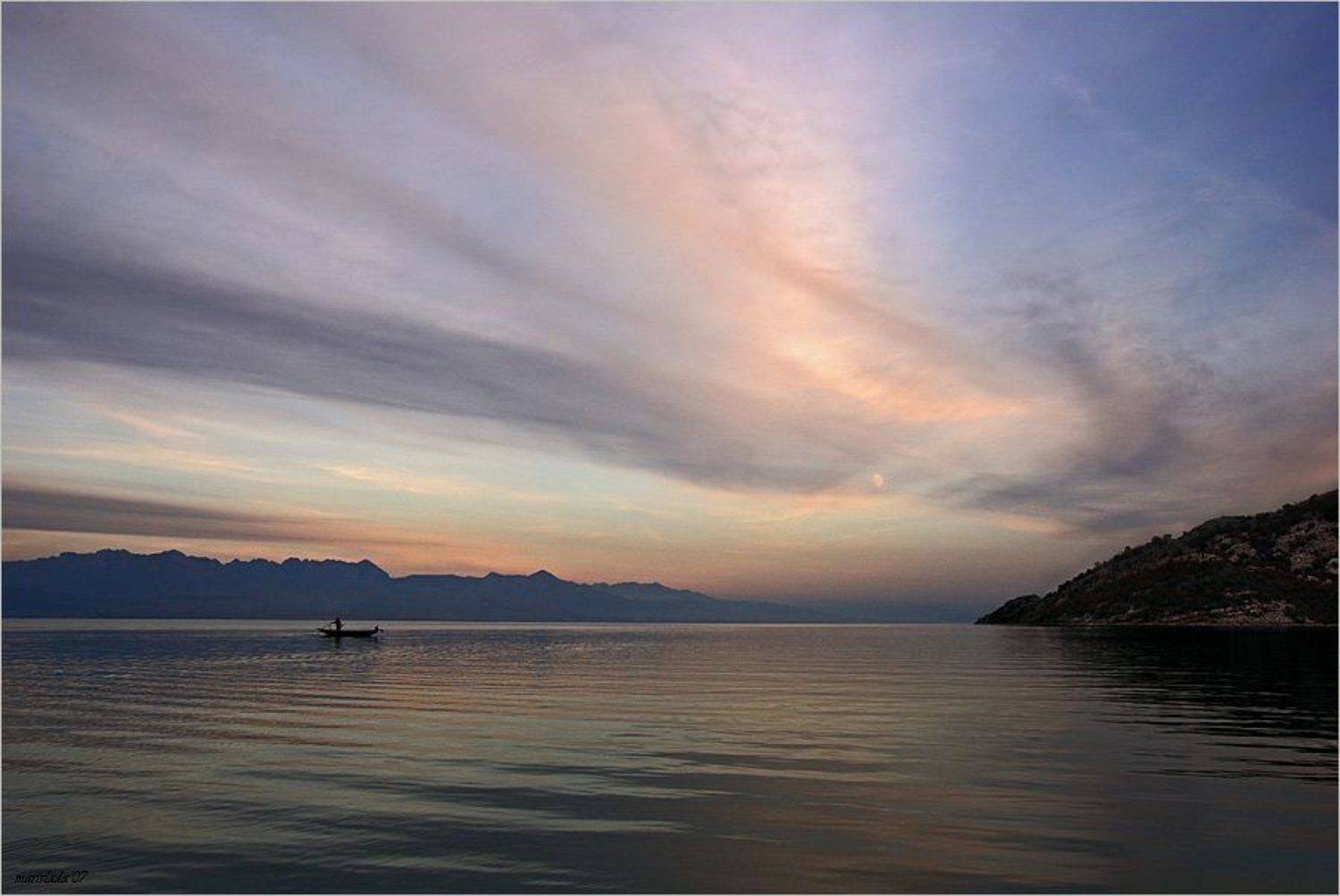 черногория, скадарское, озеро, вечер, рыбак, Марина Машевски