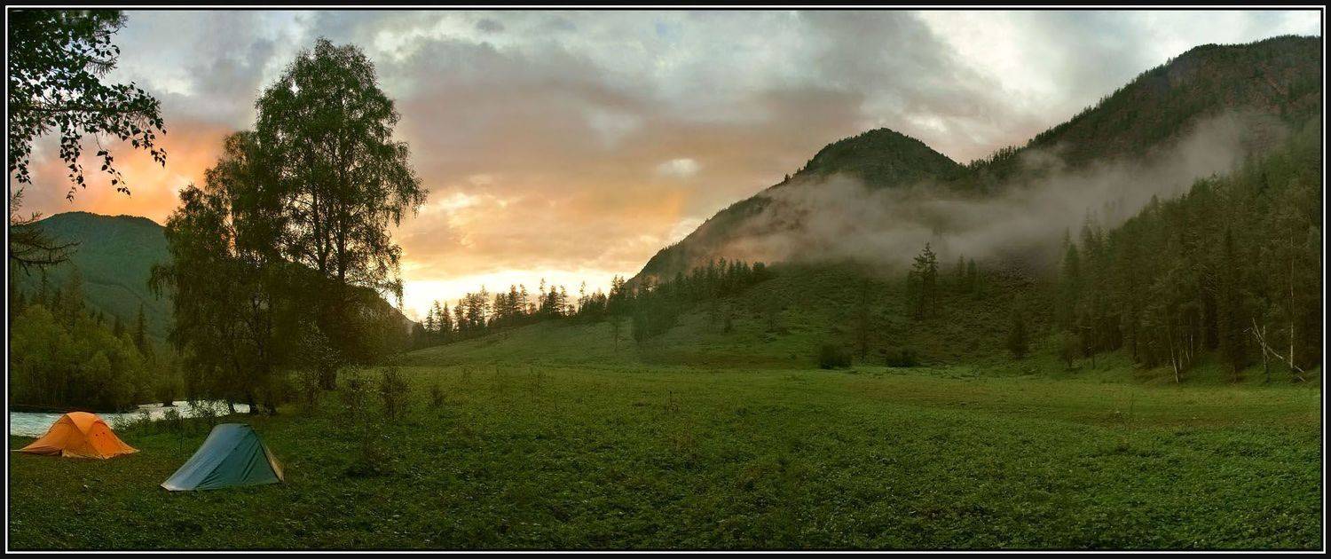 река , горы ,закат, Алексей