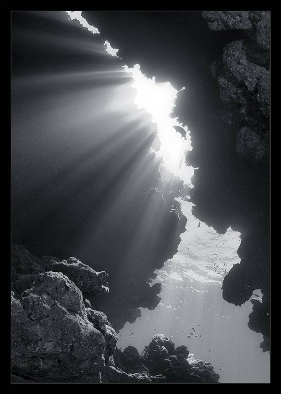 cavern, red, sea, diving, light, Torchuck