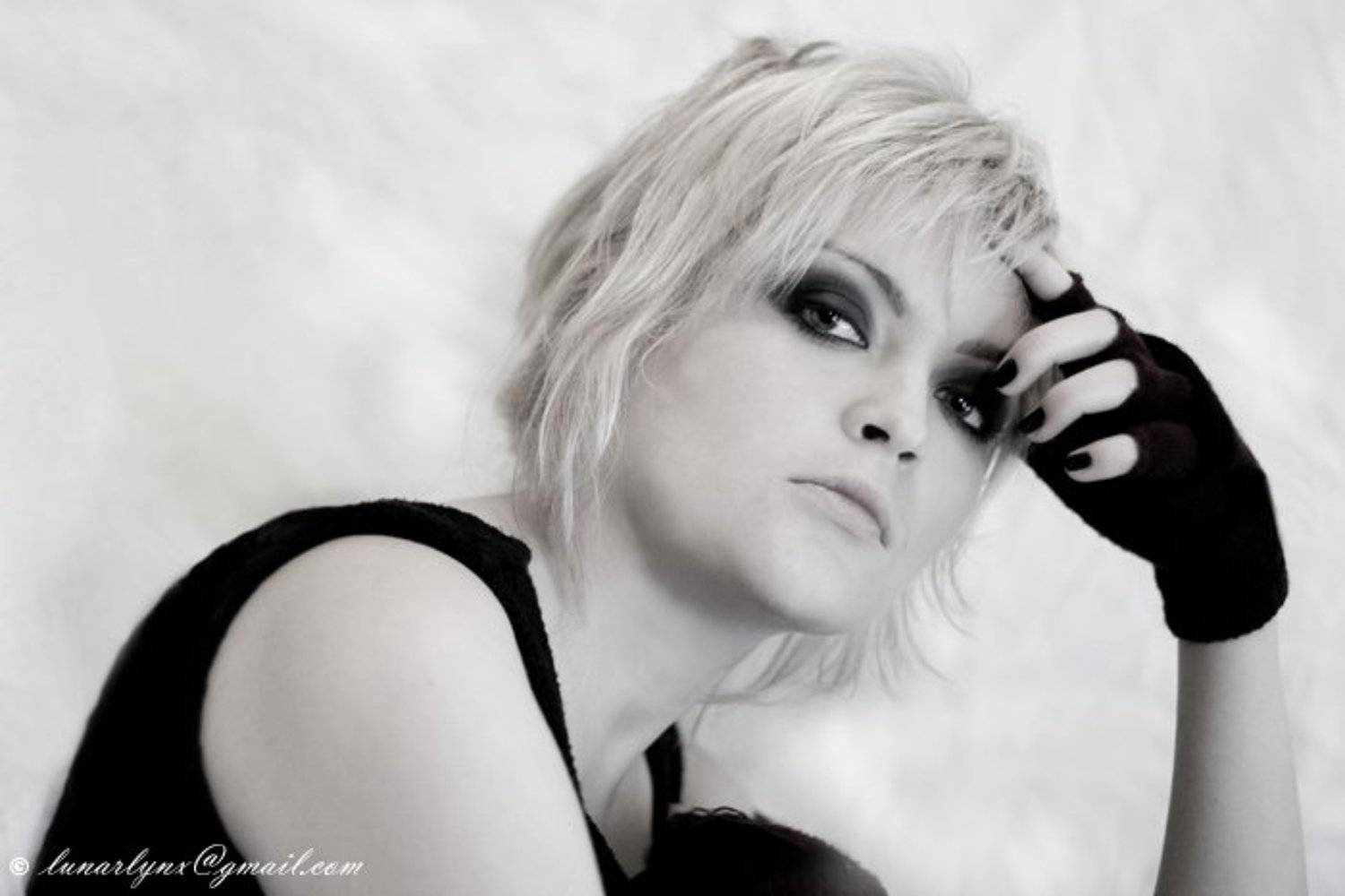 ч/б, девушка, lunarlynx