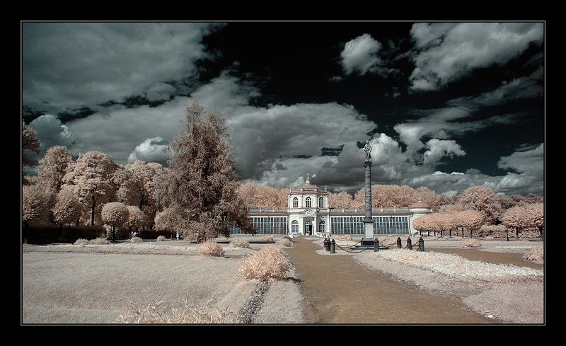 ик, infra red, инфракрасная съемка, кусково Кусково. ИК. Центральная аллея фото превью