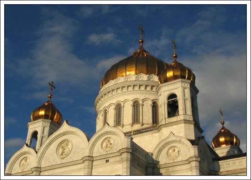 храм, москва, город, закат, солнце, купола, золото В золоте заката... фото превью