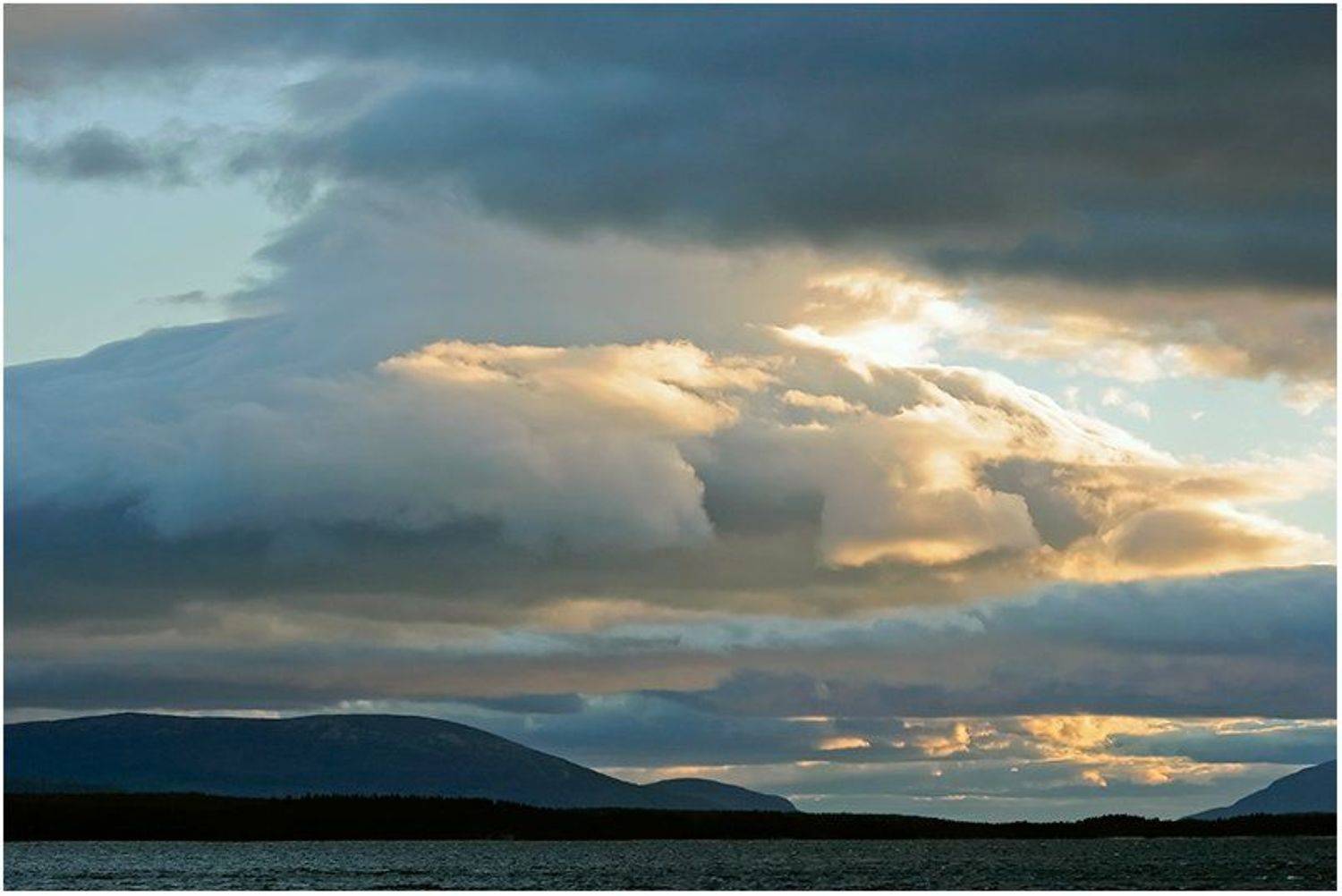 кольский, колвицкое, озеро, тучи, закат, мощно, Gorshkov Igor_Feanorus