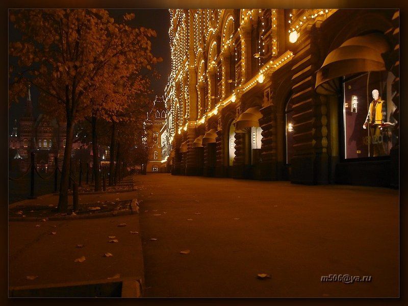 ночь, город, москва, гум, огни, m506 ГУМ, ночь фото превью
