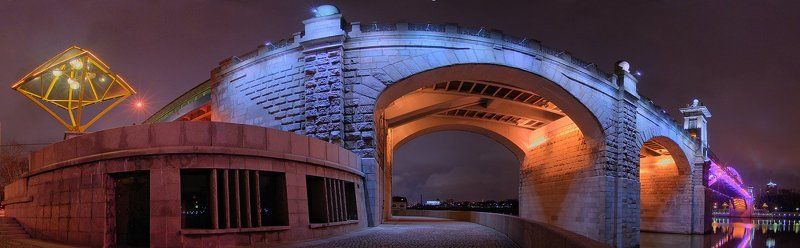 мост, ночь, москва, изгиб МОСТ фото превью