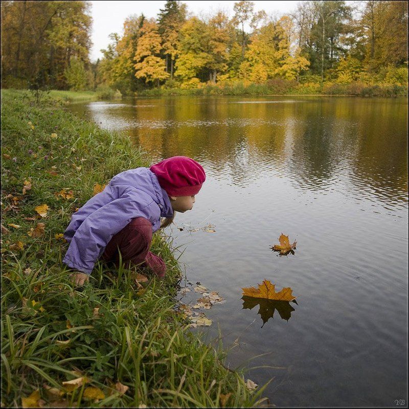 павловск, осень, пруд, провожая осень... фото превью