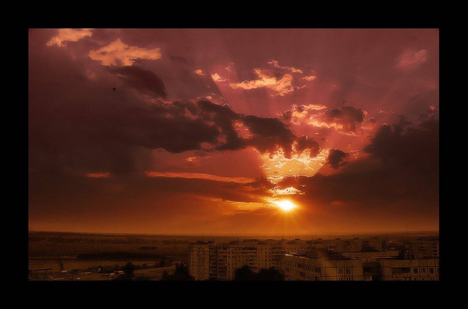 небо, закат, JezeBel