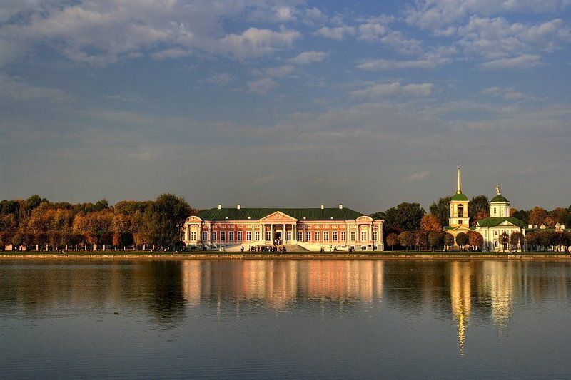 москва, кусково, дворец, пруд. Дворец минувших дней. фото превью
