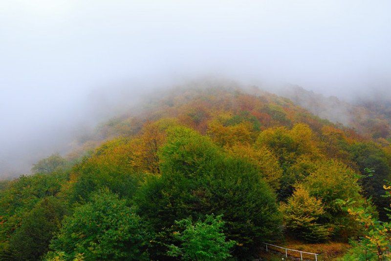 азербайджан, кавказ, туман, горы В горах туман фото превью