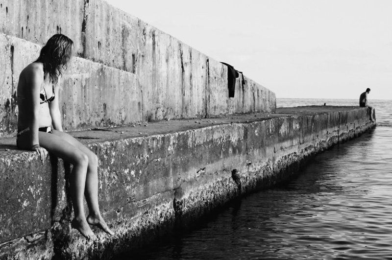двое, одиночество, море Одиночество вдвоем... фото превью