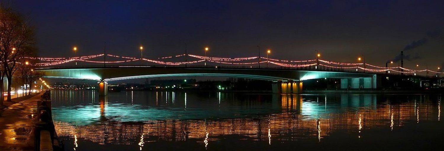 мост, коломенская, набережная, река, москва, отражения, Димулька