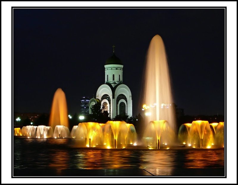 поклонная, гора, фонтаны, церковь на Поклонке фото превью