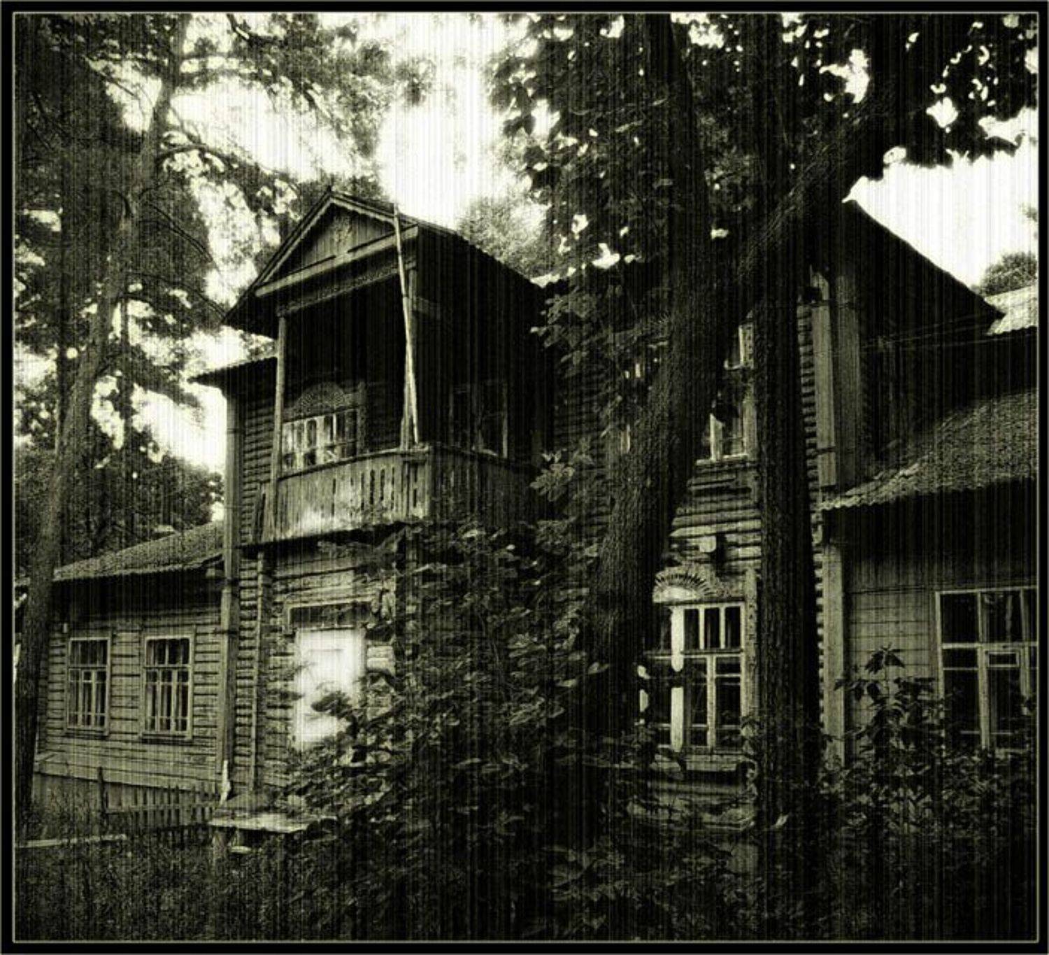 старинный дом, карточка, Angel-b