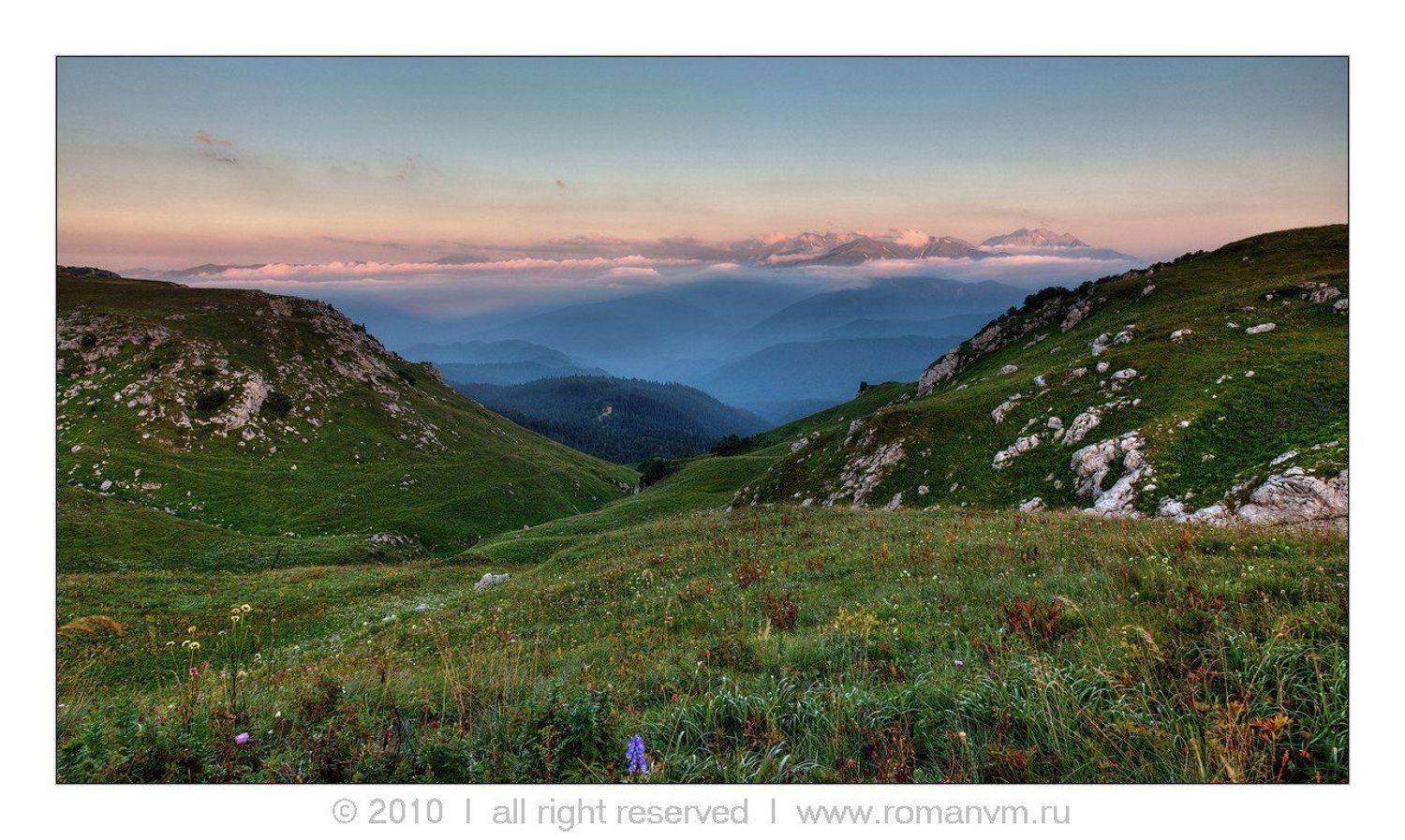 северный кавказ, плато лагонаки, пейзаж, hdr, горы, закат, облака, каменное море, Роман Мурушкин