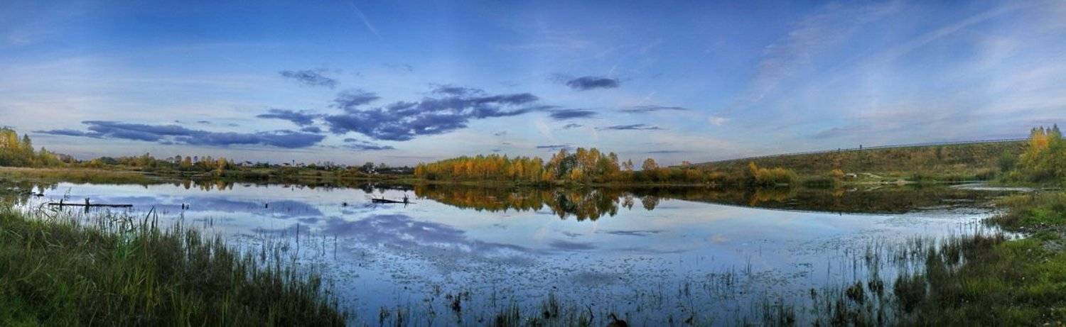 осень, пруд, гатова, вечер, Vodyanickii Vladimir