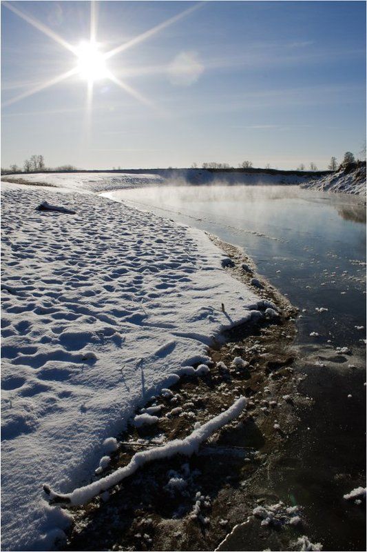 удмуртия,ноябрь,река,вала Ноябрь.Солнце.Мороз. фото превью