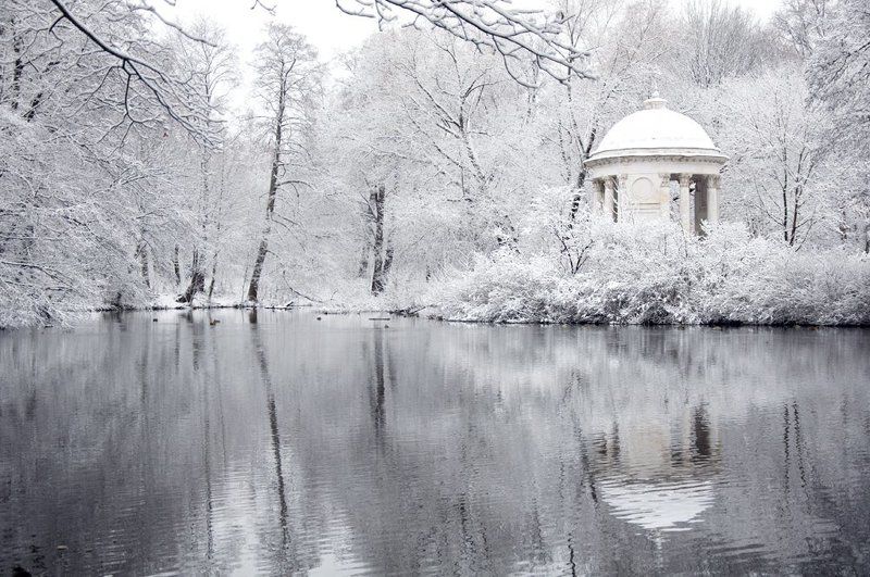 снег О белой жемчужине и черной воде. фото превью