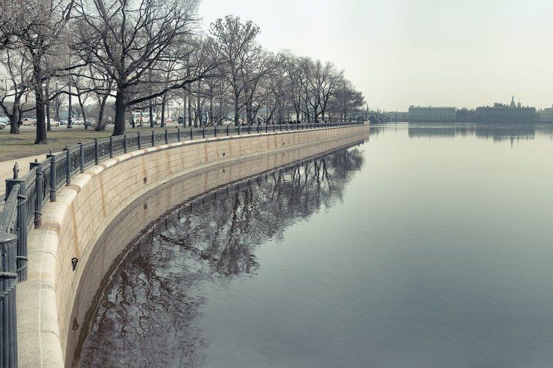 петербург, осень, весна, утро Promenade фото превью