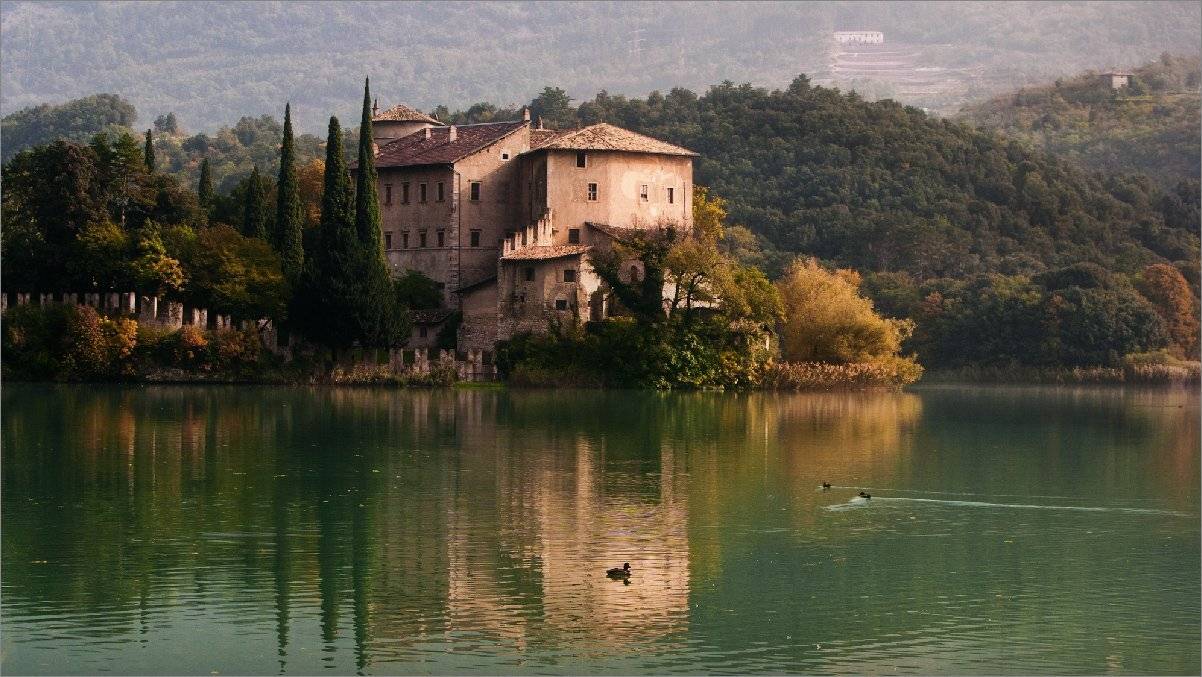 италия, замок, осень, Нетушки