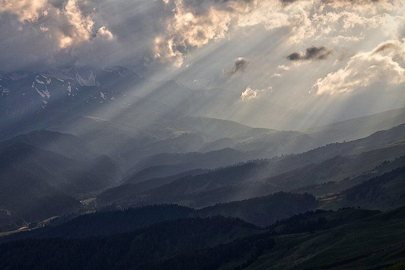лучи, архыз Вечерние лучи фото превью