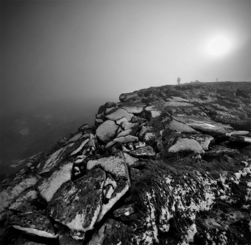 карпаты, природа, пейзаж, утро, осень, туман, панорама * фото превью