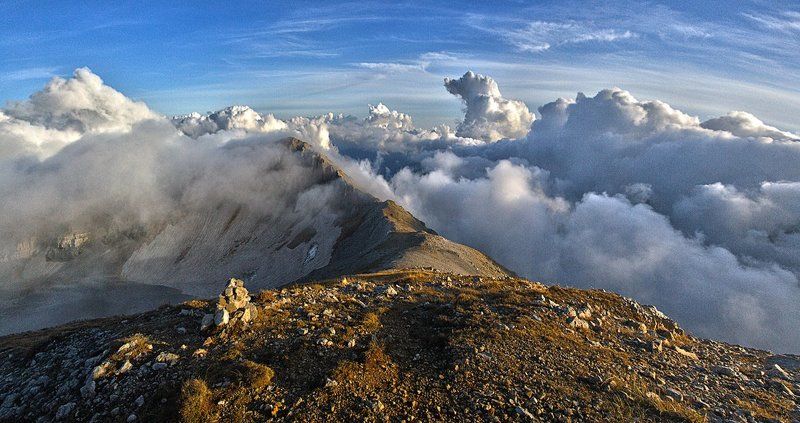 оштен, облака, вечер, закат Жить над облаками... фото превью