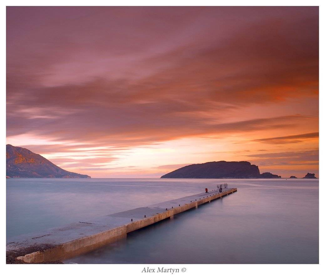 будва, черногория, закат, море, Alexander Martynov