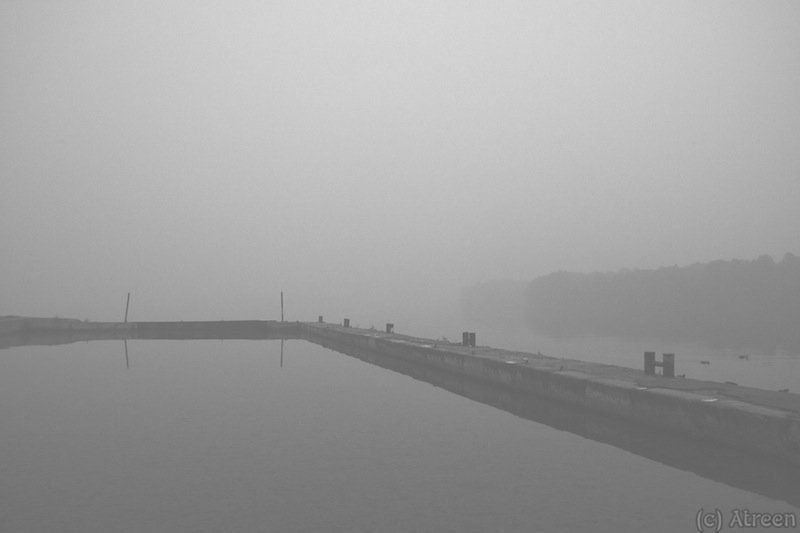 Дым, Москва, Москва-река, Река, Туман Речной туман фото превью