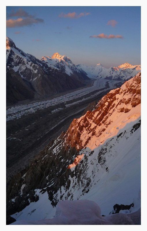 альпинизм, экспедиция, иныльчек, хан-тенгри, пик шахтеров украины Закат с видом на Хан-Тенгри фото превью