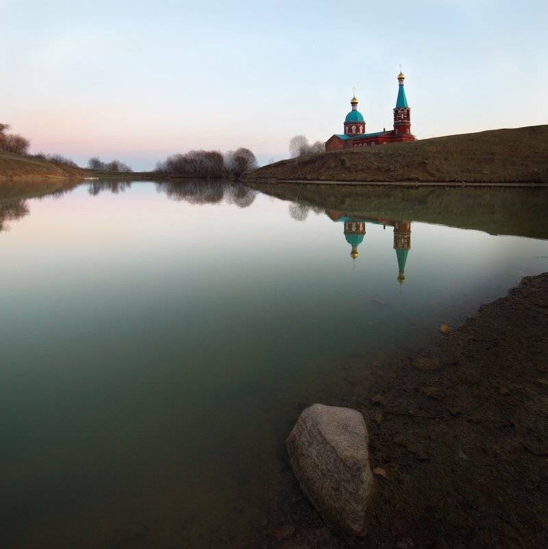 пруд, храм, Valery