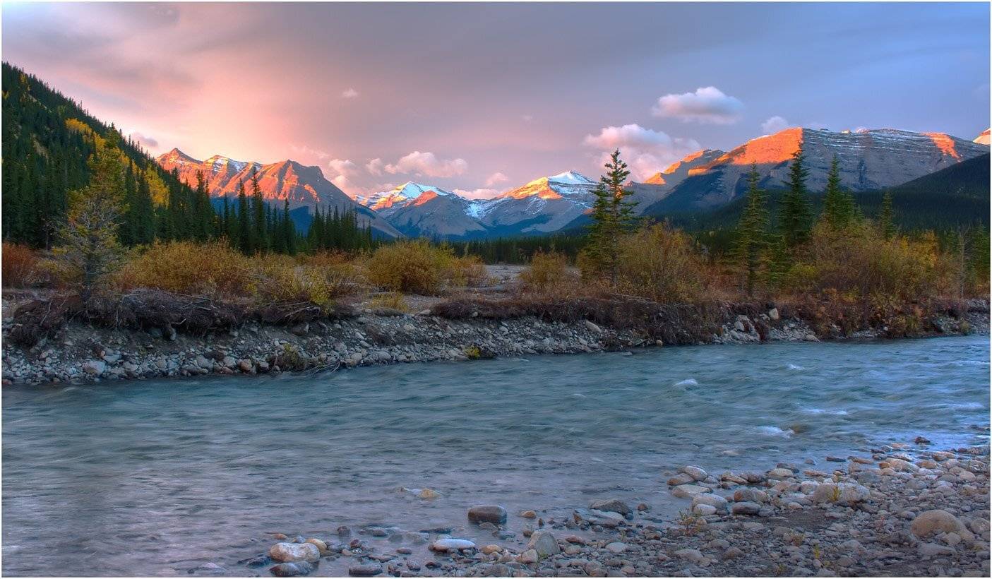 mountains, sunrise, fall, Michael Latman