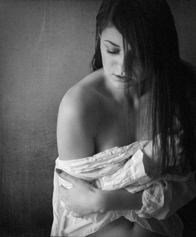 портрет, постановочная фотография, черно белое *** фото превью