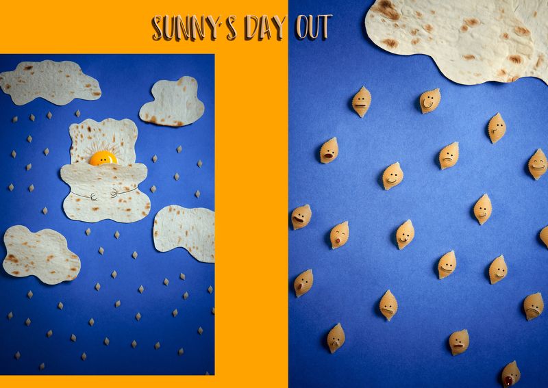 паста, макаронные изделия, лаваш, желток, еда, натюрморт, иллюстрация Sunny\'s day out фото превью