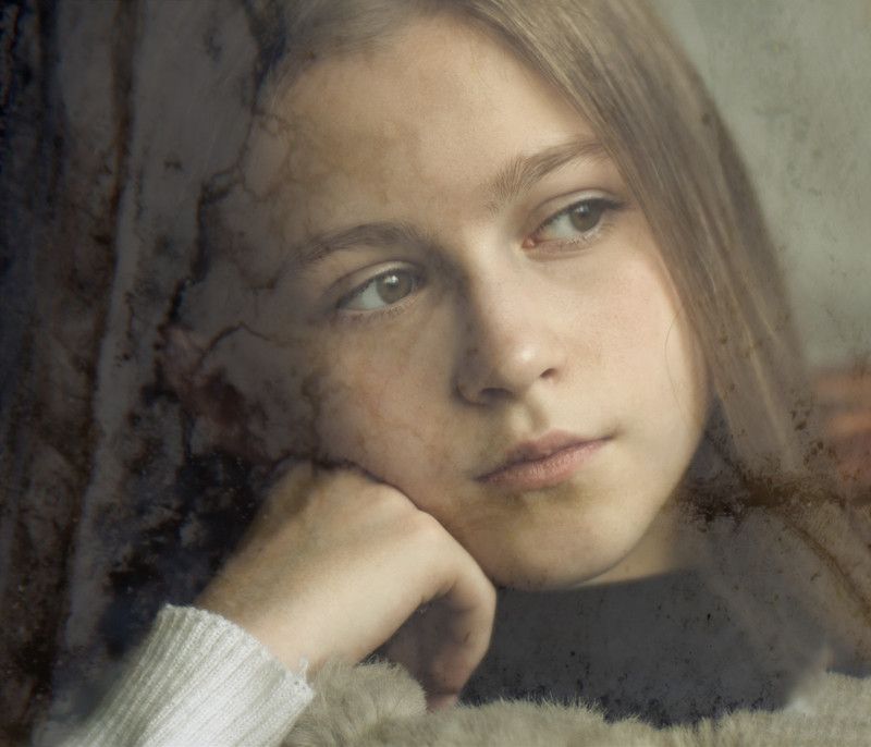 девушка, портрет, взгляд, настрение Autumn sadness фото превью