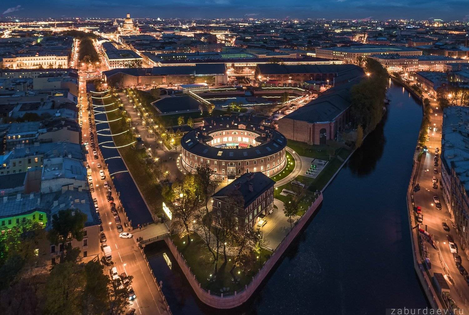 россия, петербург, санкт-петербург, осень, вечер, ночь, город, остров, дрон, аэрофотосъемка, Станислав Забурдаев