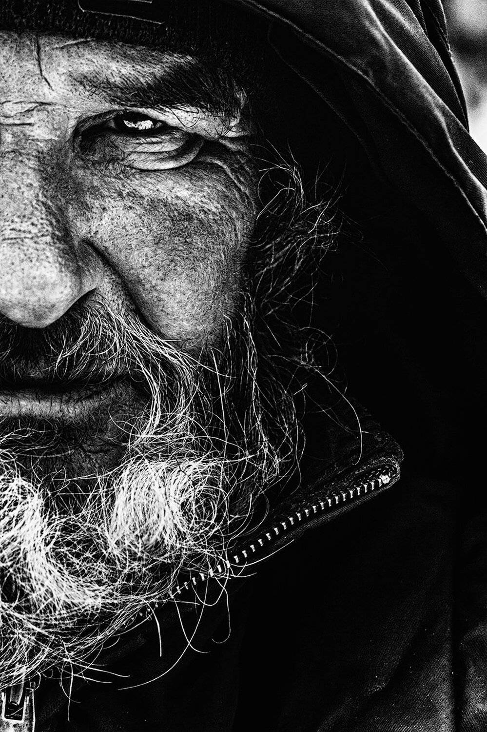 Человек, мужчина, половина, лицо, глаз, борода, седая, седой, старик, старый, добрый, Дарья Комарова