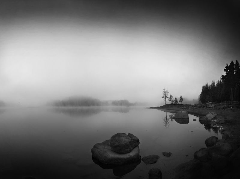 ожидание, утро, туман, озеро, гора, Родопа  Ожидание. фото превью