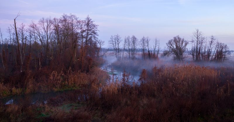 Осенний рассвет фото превью