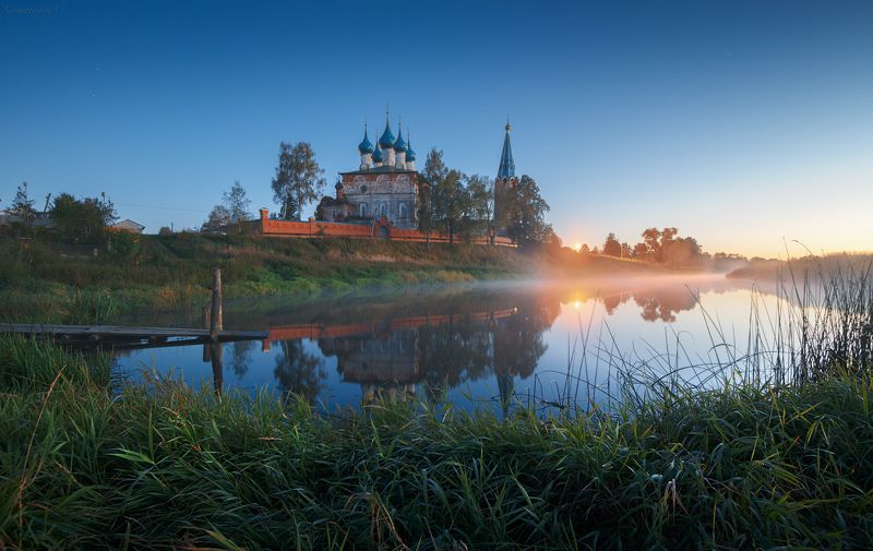 дунилово, теза, ивановская область Летний вечер в Дунилово фото превью